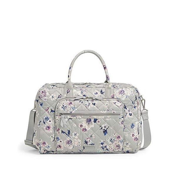 Vera Bradley Women s Performance Twill Lay Flat Weekender Travel Bag， Park Stripe， One Size 並行輸入品