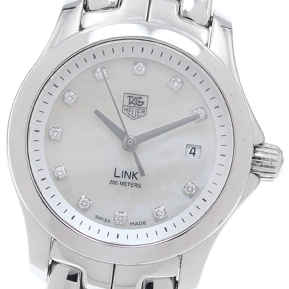 タグホイヤー TAG HEUER WJF1317 リンク 11Pダイヤ デイト クォーツ レディース _942268【中古】