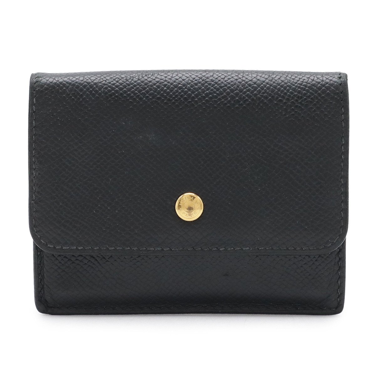 セリエ コインケース 小銭入れ コインパース クシュベル レザー ブラック 黒 ゴールド金