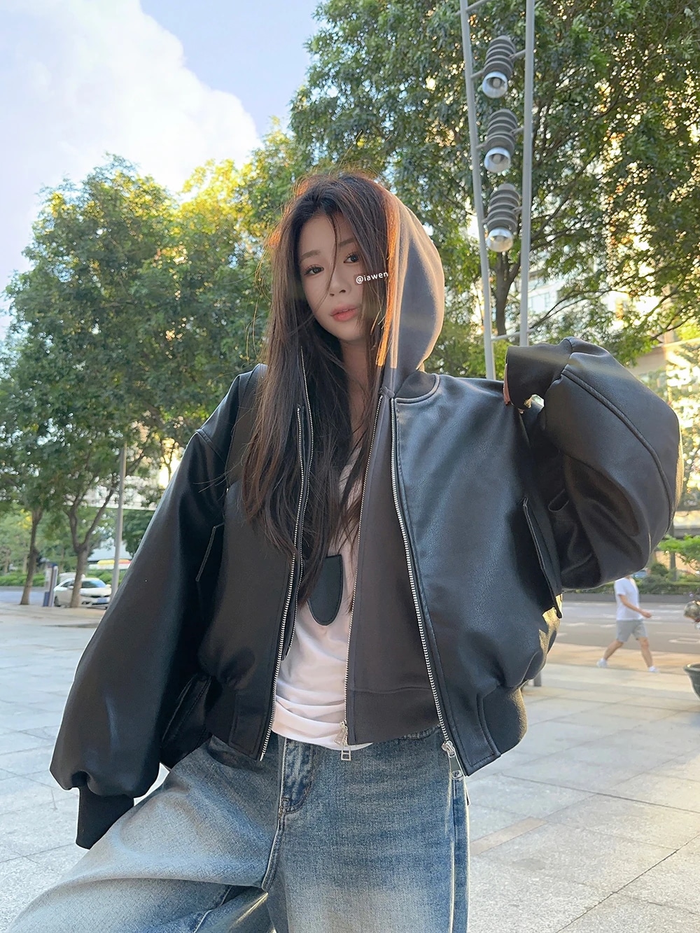 2024秋冬 長袖 ジャケット かわいい 韓国トップス アウター 羽織り合成レディースフェイクコーデカジュアルシルエットゆったりファッション系サイズ 色っぽ 女っぽきれいめ大人丈