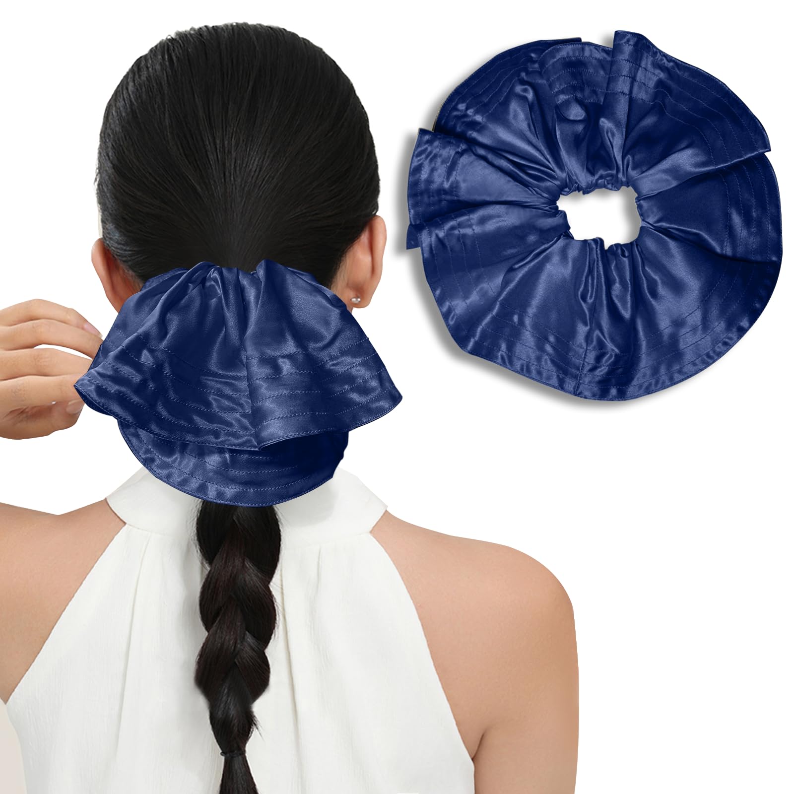 Utukky シルクシュシュ シルクヘアゴム ボリューム 髪ゴム ファッション おしゃれ 大人100%天然シルク 6Aクラス ヘアアクセサリ 髪飾り 静電気防止 髪に優しい 大人っぽい プレゼント ネ