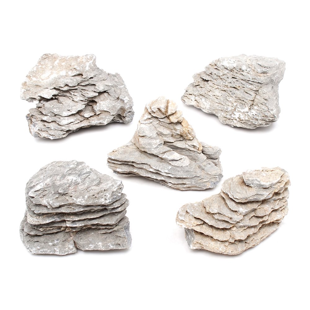 形状お任せ　積層石　Ｍサイズ（約１３ー１８ｃｍ）　５個　アクアリウム　レイアウト素材　ＣＲＣ21―20―99―10―00