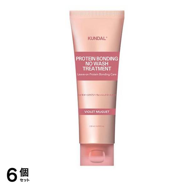 KUNDAL(クンダル) ダメージケア ノーウォッシュトリートメント バイオレットミュゲ 130mL 6個セット