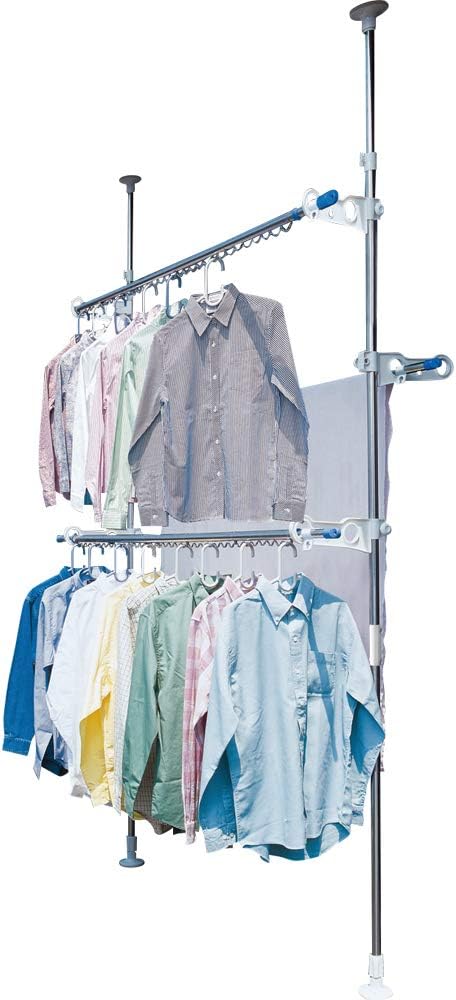 アイリスオーヤマ 洗濯物干し ベランダ 物干し 突っ張り ステンレス 高さ210-300 SVI-300NR