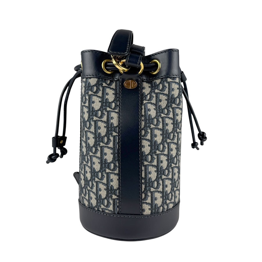 クリスチャンディオール Christian Dior ショルダーバッグ キャンバス/レザー ネイビー レディース z5773