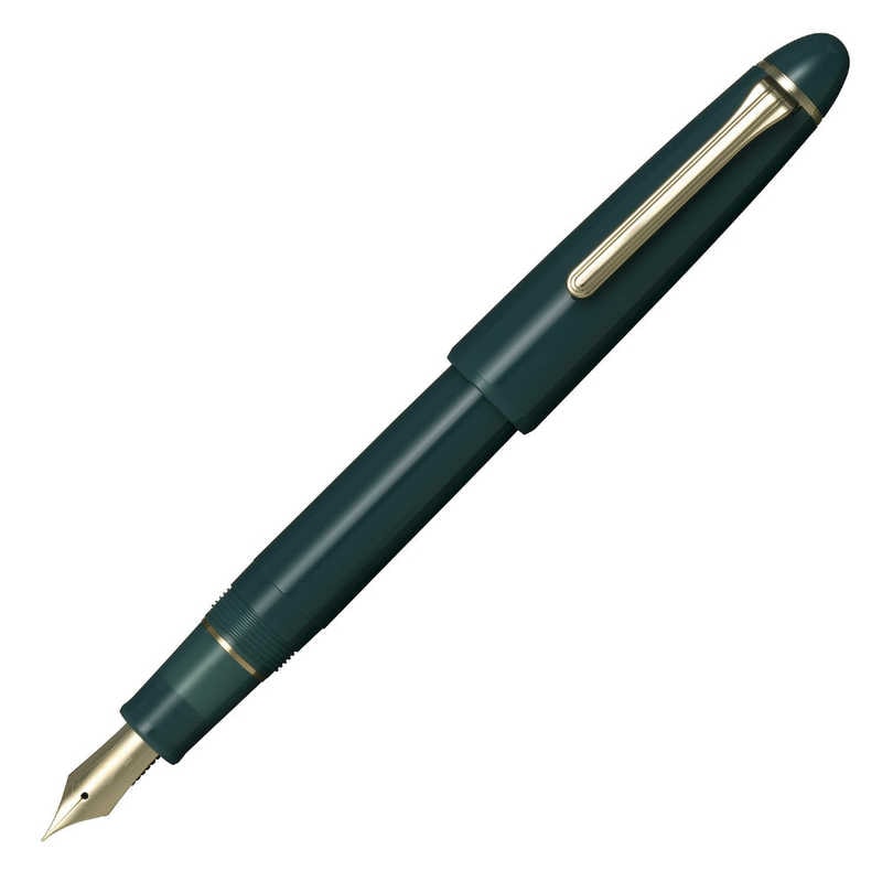 セーラー萬年筆　プロフィット カジュアルL ゴールドトリム万年筆 クリアグリーン MF (中細)　11-0820-360
