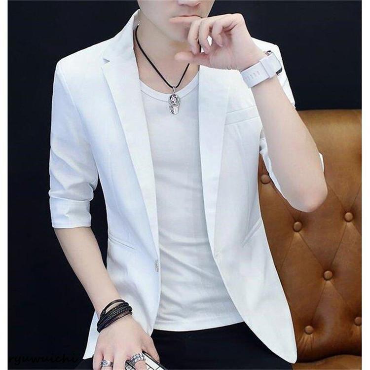 テーラードジャケット メンズ サマージャケット ブレザー ジャケット テーラード 夏 薄手 7分袖