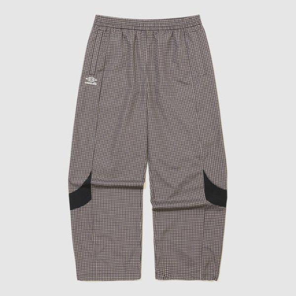 パンツ VQA UR121CPT24-CHK1 HBL ブリット カジュアル カラーブロック ワイド ジョガー 2WAY セットアップ パンツ BROWN C