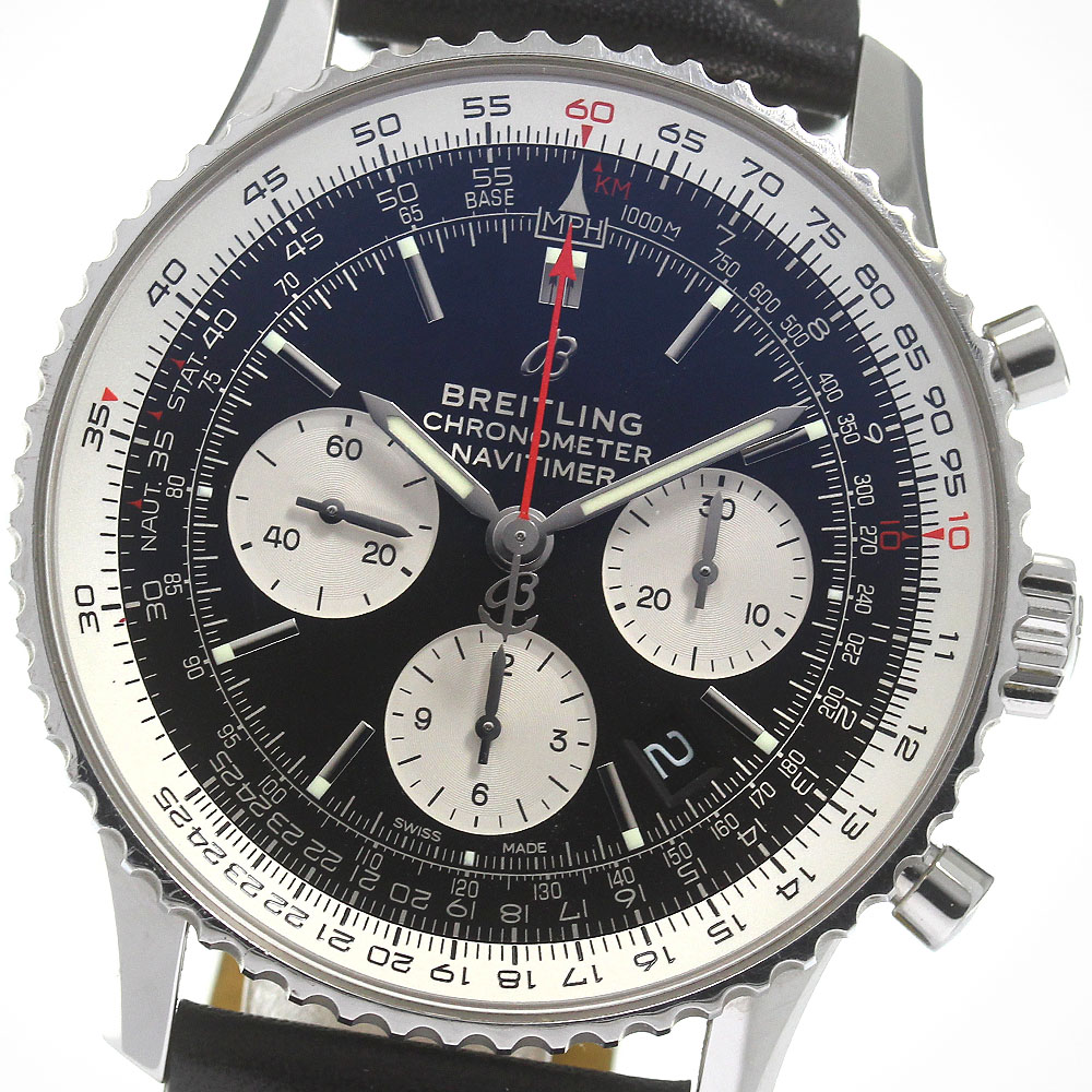 ブライトリング BREITLING AB0121 ナビタイマー 01 クロノグラフ デイト 自動巻き メンズ 保証書付き_830709【中古】