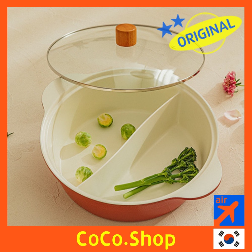 [DR.Hows] Hot Pot Half and Half Shabu Shabu Pot 28cm [house warming gift]