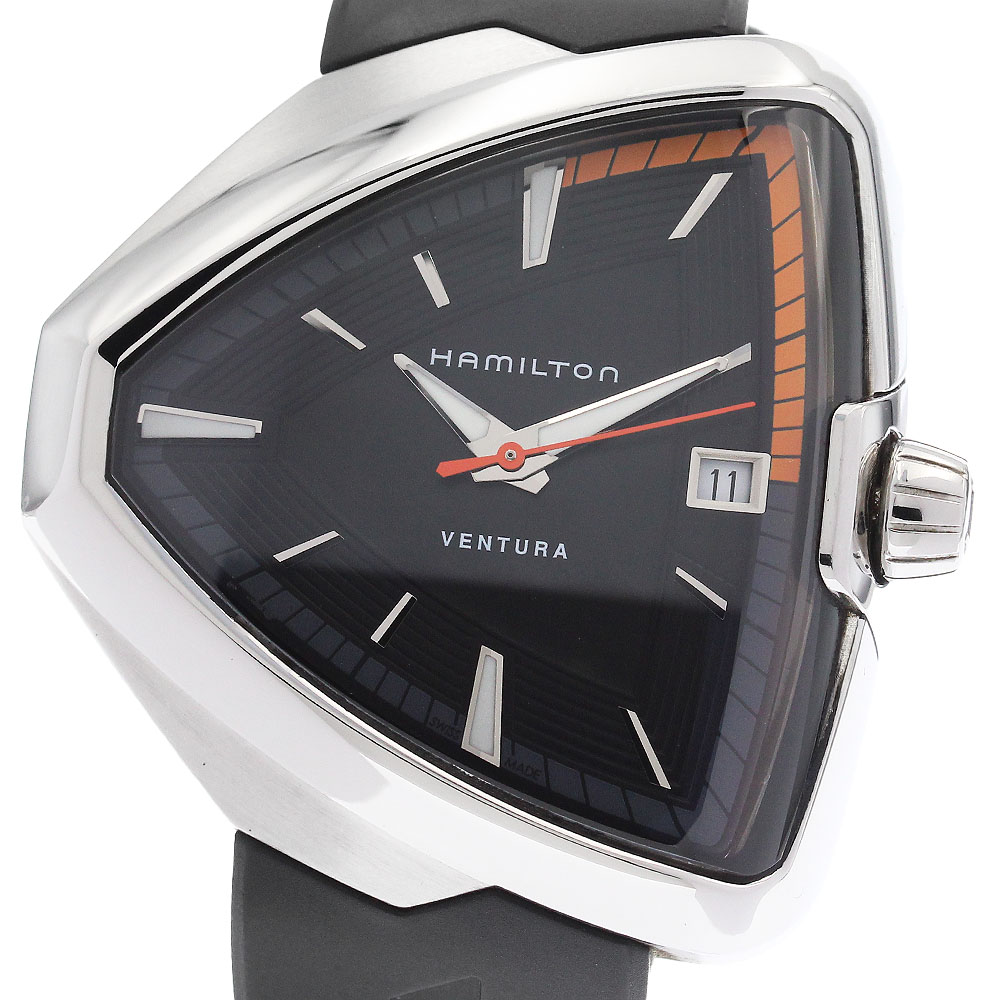 ハミルトン HAMILTON H245510 ベンチュラ エルヴィス80 デイト クォーツ メンズ 良品 _957589【中古】