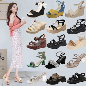最安値セール韓国ファッション美脚サンダル レディース厚底サンダルシューズ 夏靴 スリッパ