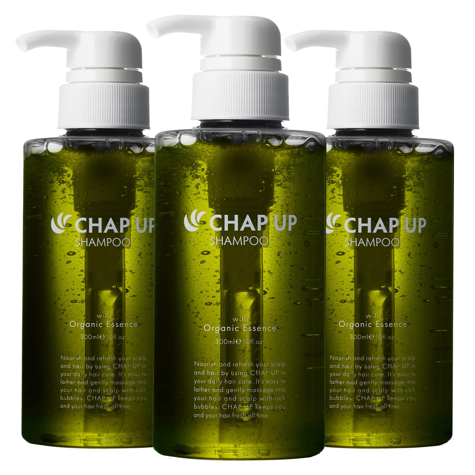 チャップアップ （ CHAPUP ） CUシャンプー 300ｍL×3本 男性用 スカルプ ケア ノンシリコン オーガニック アミノ酸 系 メンズ スカルプシャンプー 頭皮 毛穴洗浄 頭皮マッサージ オ
