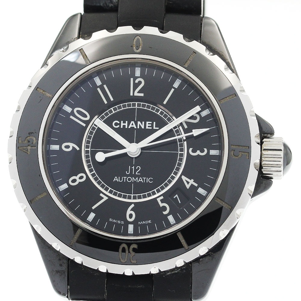 シャネル CHANEL H3131 J12 マットブラック セラミック 42MM 自動巻き メンズ 美品 _923582【中古】