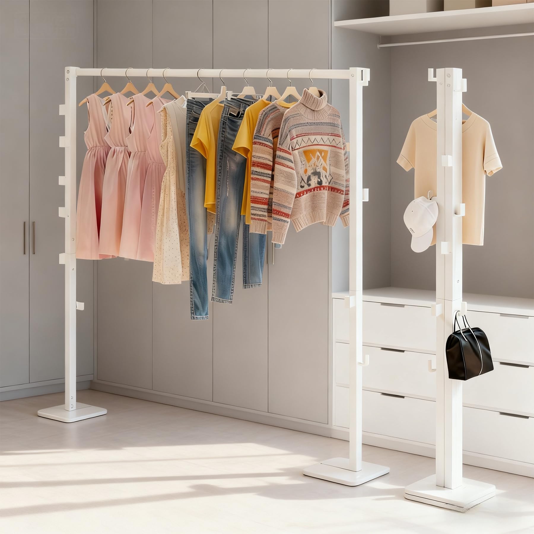 折りたたみ式 物干しスタンド 室内外兼用 伸縮式 80160cm 洗濯物干し 布団干し ハンガーラック 衣帽子掛け コートハンガー 多機能 屋外・ベランダ対応 省スペース 安定設計 組立簡単 5,984円