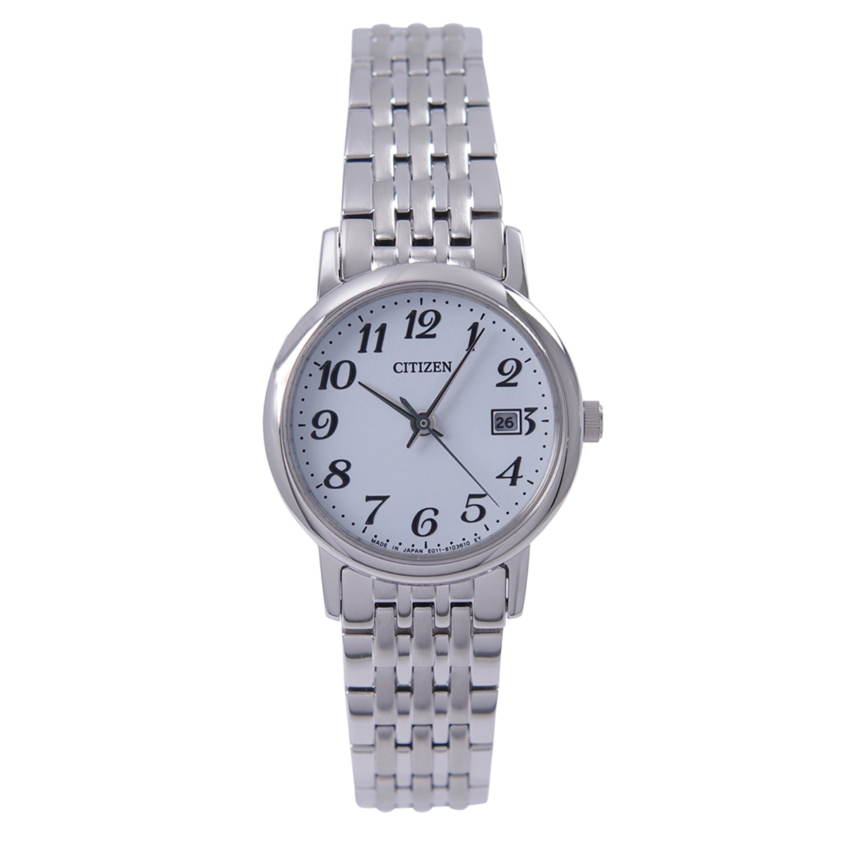 フォルマ ソーラー エコドライブ サファイアガラス ホワイト 日本製 レディース EW1580-50B 腕時計