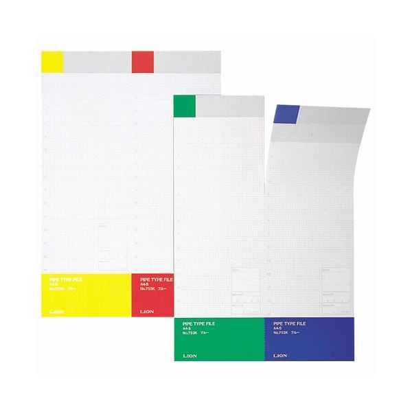 (まとめ) ライオン事務器 パイプ式ファイルNo.743K用背紙 A4タテ 1パック(5枚) (×30セット)
