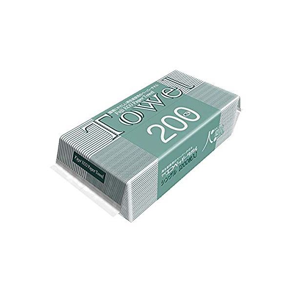 業務用 再生紙エコペーパータオル (中判サイズ 200枚入) 1枚あたりサイズ約225×220mm 清掃用 掃除用 (30個セット)