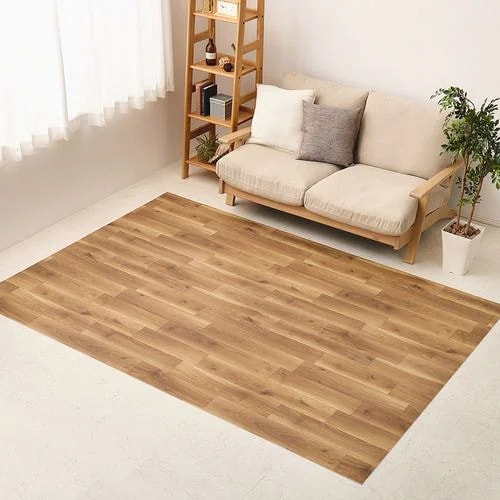 【メーカー直送品】萩原 ペット対応 クッションフロア ラグ 約182×180cm オーク