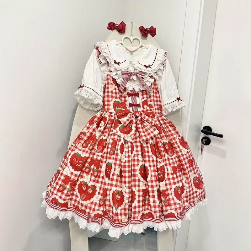 ロリータ長袖中にlolita子供襟とベルベットシャツjsk百合春夏かわいい上着がついています