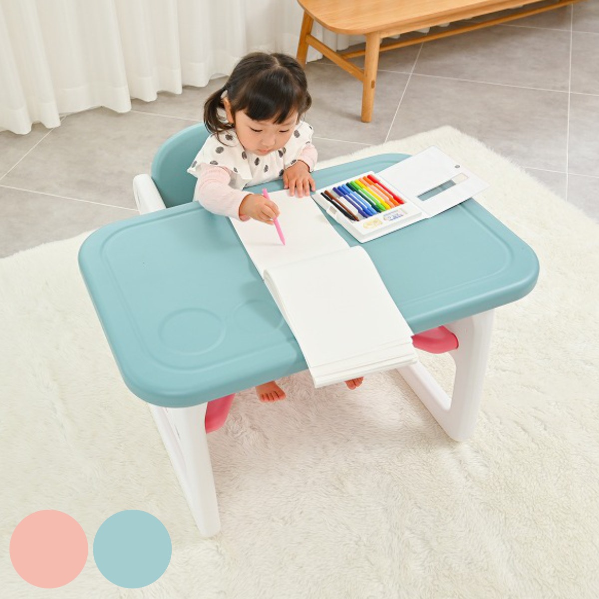 子供用デスク チェア セット 机 椅子 デスク 子供用 ベビーデスク ベビーチェア テーブル 子供 キッズ ベビー 幼児 赤ちゃん 子どもデスク 子どもチェア お絵かき 色ぬり リビング