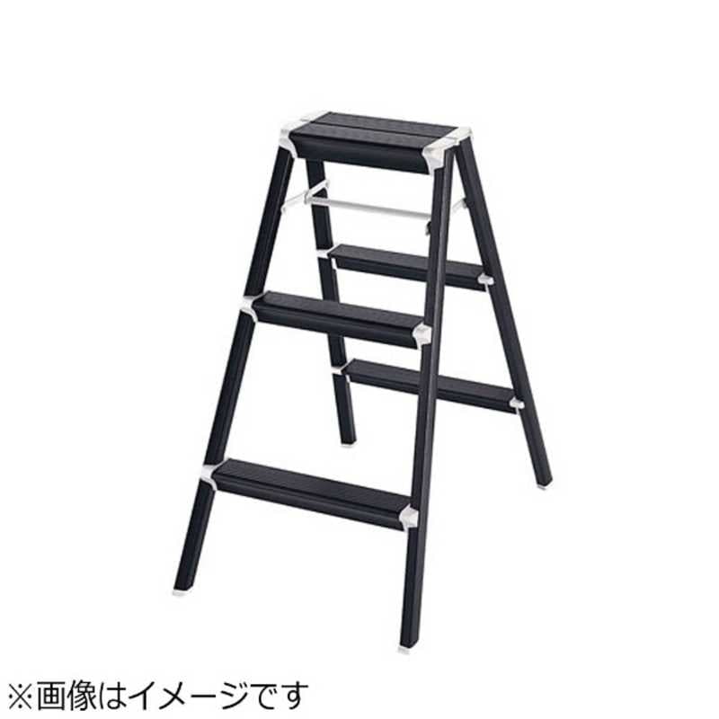 長谷川工業　アルミ スキットステップ ブラック SK2.0-08BK 3段 XST8303　XST8303