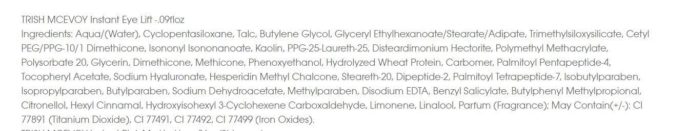 Trish McEvoy Long Wearing Instant Eye Lift - Shade