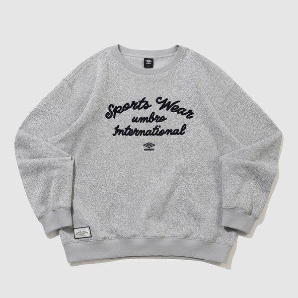 セーターライク ラウンド スウェットシャツ (MGR)H. GREY UQ421CFSN3 MGR0