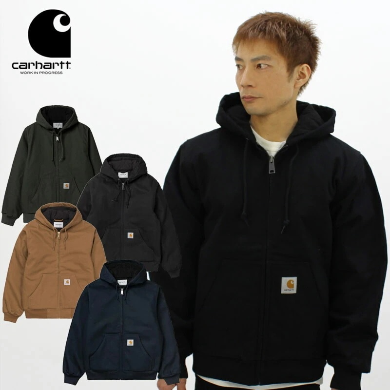 カーハート ダブリューアイピー ACTIVE JACKET (i028426) メンズ フルジップフード ジャケット トップス [AA]