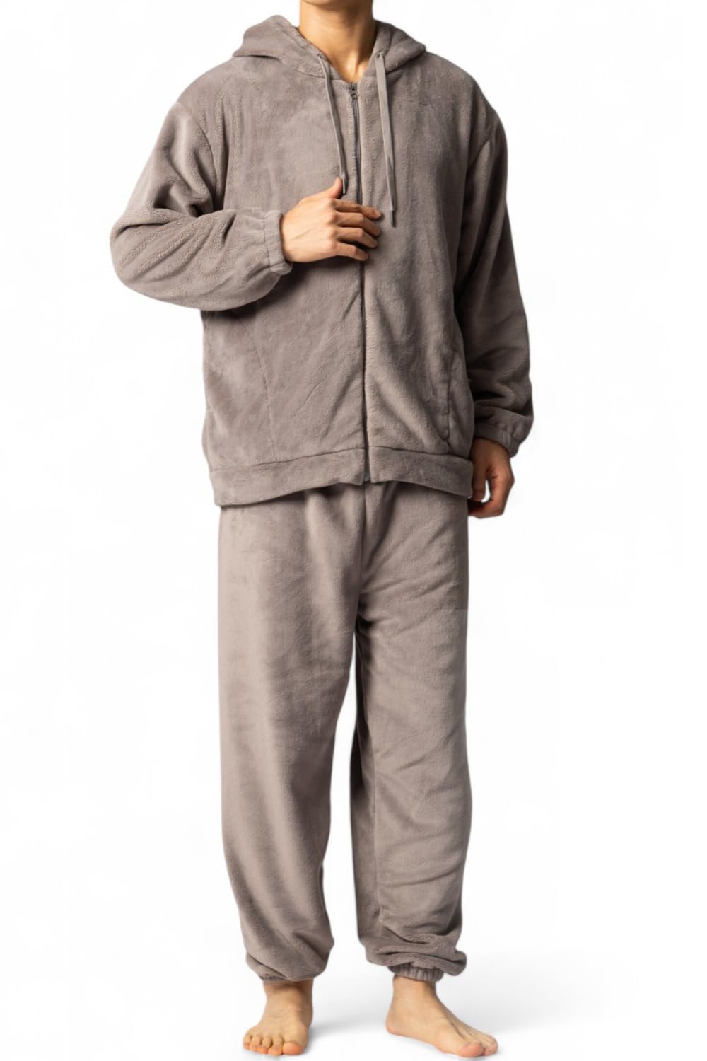 [ベンケ] 【極上の肌触り】 もこもこ パジャマ メンズ 長袖 ルームウェア 上下セット フード付き 裏起毛 パーカー 厚手 秋冬 暖かい 部屋着 寝巻きメンズ メンズパジャマ モコモコパジャマ パジ