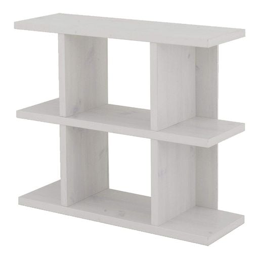 FIZZ オープンシェルフ 2段 幅90CM 奥行30.5CM 高さ76.5CM ホワイト 背面化粧 FZ80-90 WH