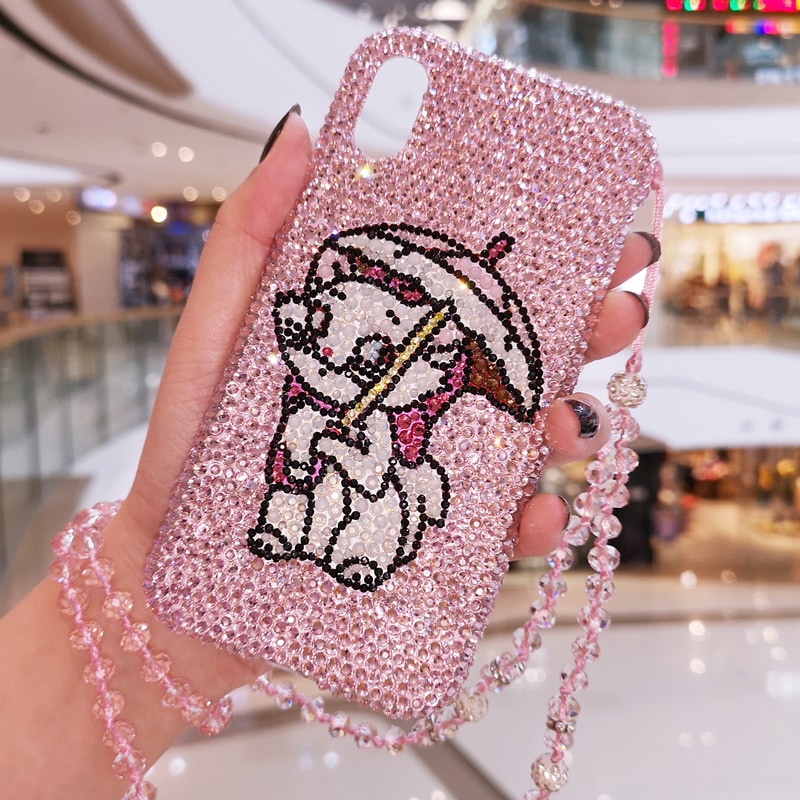 手作り iPhoneケース マリー キラキラのラインストーン iPhone16/15/14/13/12/11ケース Plus Pro Max メアリー・キャット