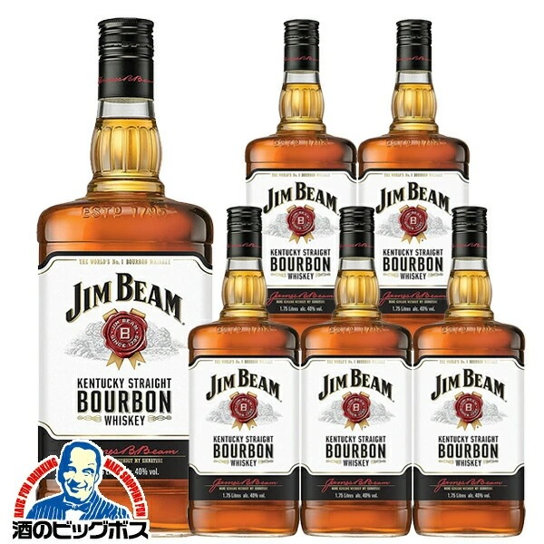 1.75L 洋酒 ウイスキー バーボン サントリー【本州のみ 送料無料】ジムビーム 1750ml×1ケース/6本(006)『FSH』正規品