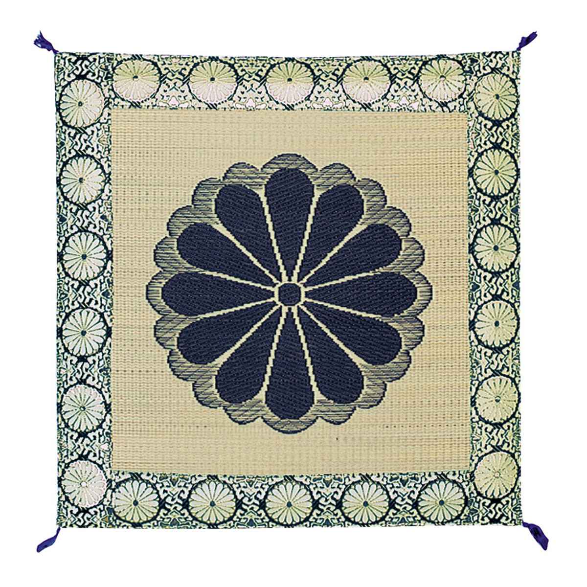 座布団 国産い草御前座布団 王朝 7070cm 仏前座布団 ざぶとん 夏用 い草 日本製 仏前 法要 法事 仏壇座布団 御前座布団 仏壇 住職 お坊さん お寺さん 収納袋付き 夏 お盆 新盆 初盆