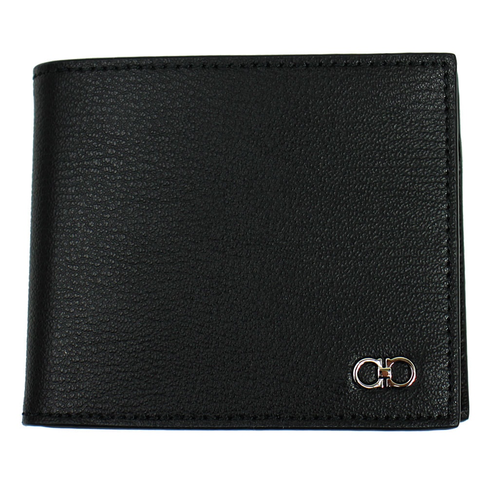 二つ折り財布 メンズ ガンチーニ レザー ブラック 66 0988 0752991