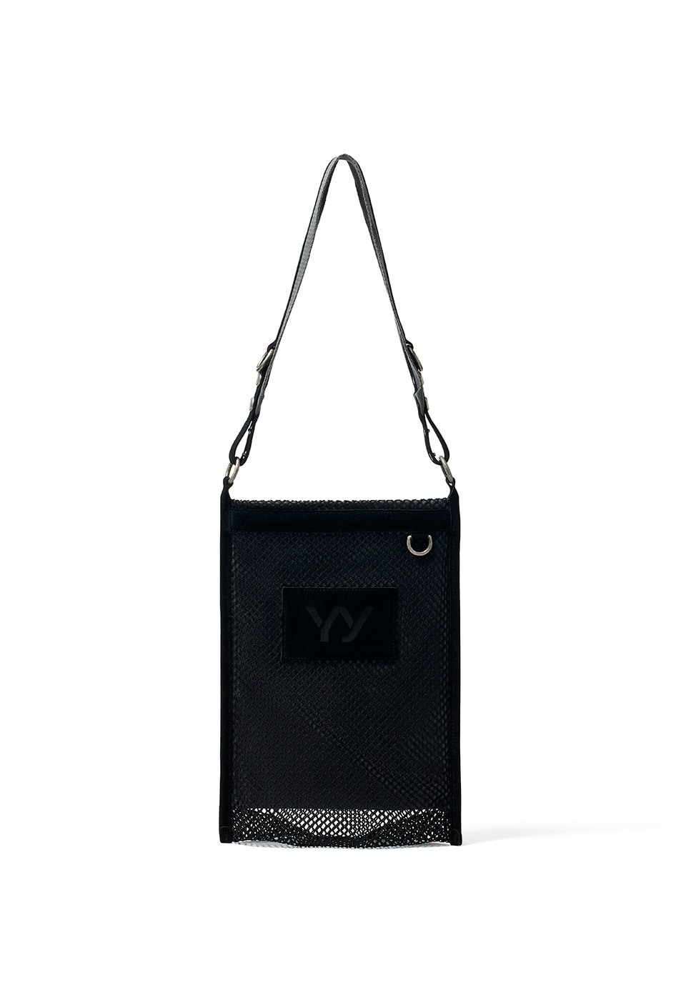 【OPEN Yy】 MESH CROSSBODY BAG : BLACK