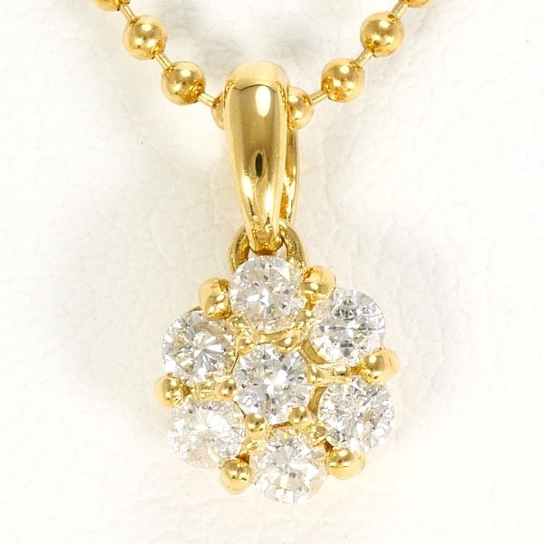 K18 18金 YG イエローゴールド ネックレス ダイヤ 0.25 約40cm ジュエリー 中古