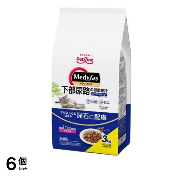 猫用 ドライ 1歳から チキン味 3000g (3kg) 6個セット