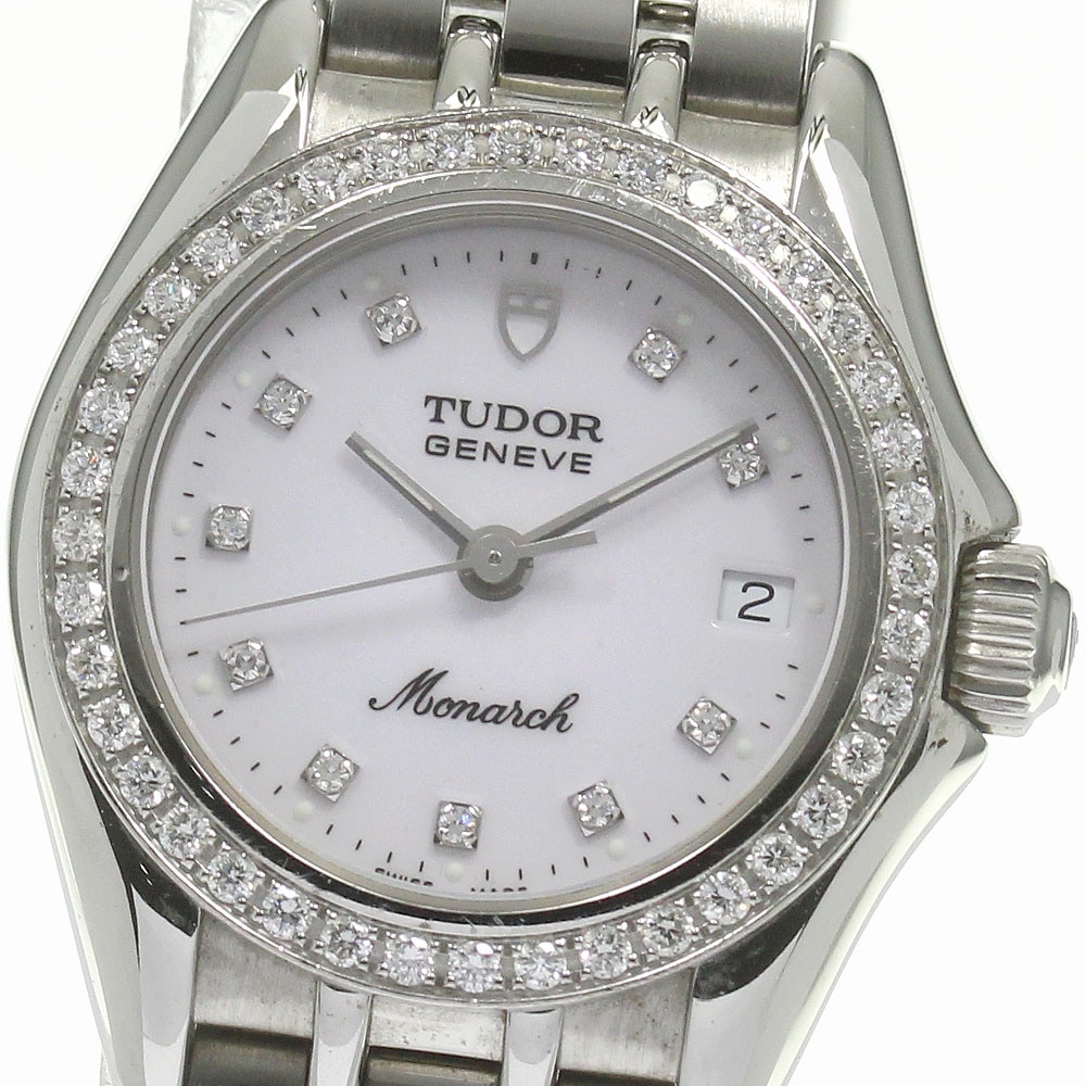 チュードル TUDOR 15810 モナーク ダイヤベゼル 10P クォーツ レディース _826063【中古】
