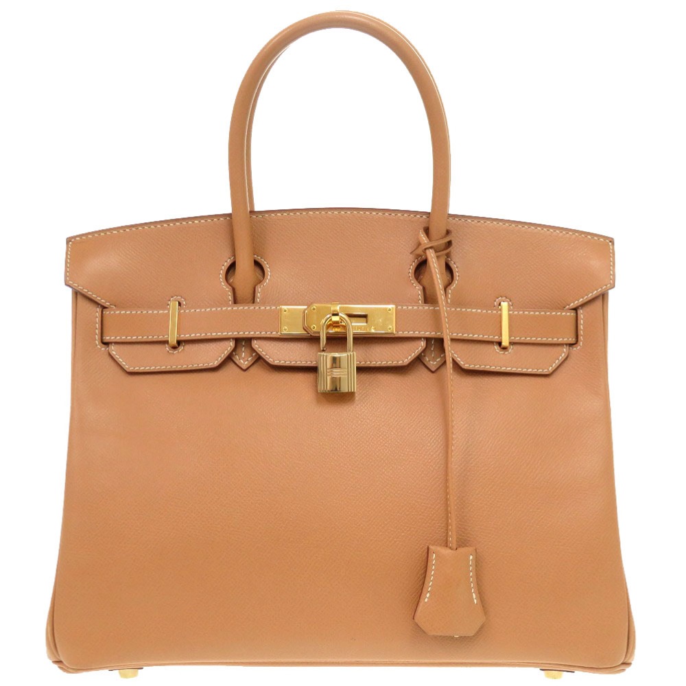 美品 バーキン30 ハンドバッグ クシュベル/クシュベル ナチュラル F刻印 0161【中古】 レディース