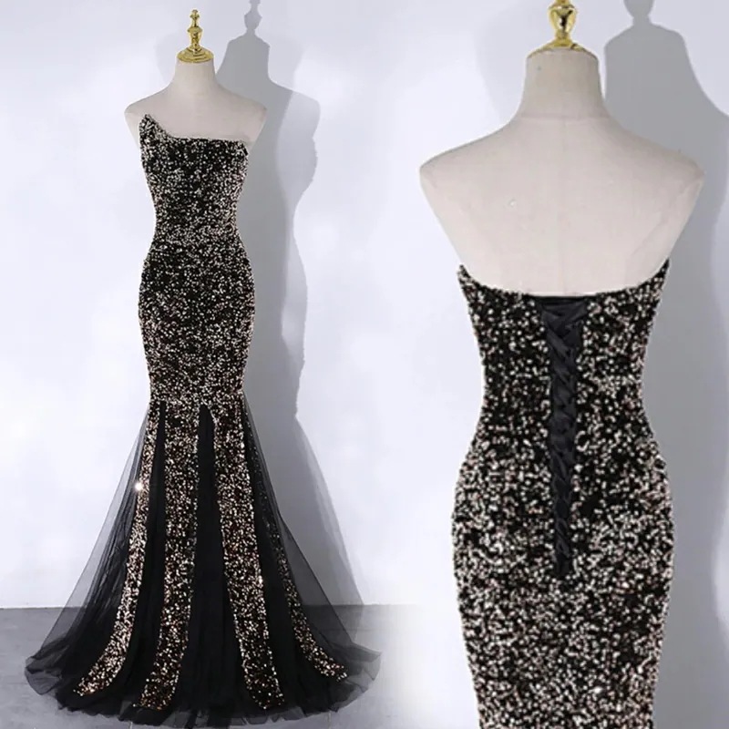 二次会 ドレス カラードレス ブラック マーメイド スパンコール オフショルダー ロングドレス ウエディングドレス 海外挙式 結婚式 発表会 演奏会 二次会 花嫁 前撮り カクテルドレス 披露宴 舞台