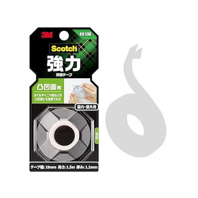 他サイト： スコッチ 強力両面テープ 凸凹面用 19mm1.5mの商品画像