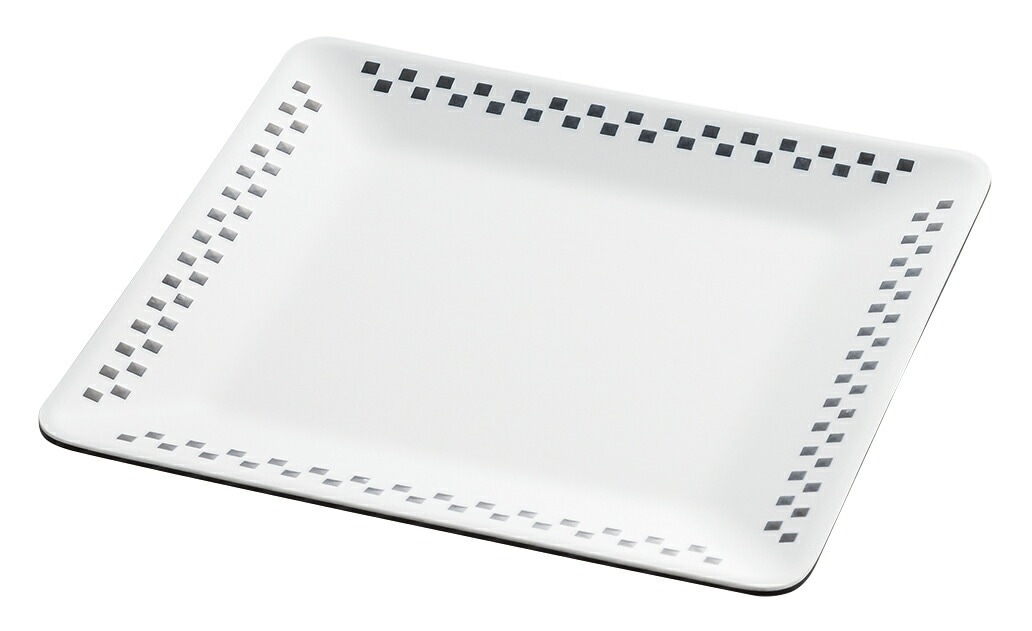 （まとめ買い）2TONE（ツートーン） スクエアプレート 20 黒 CH-12B [x3]