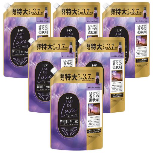 レノア Lenor オードリュクス 柔軟剤 ホワイトムスクの香り 詰め替え 1410mLx6袋 [大容量] [ケース品]