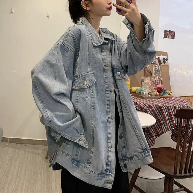 2color レディース ビックポケットデニムジャケット デニムジャケット Gジャン ジージャン