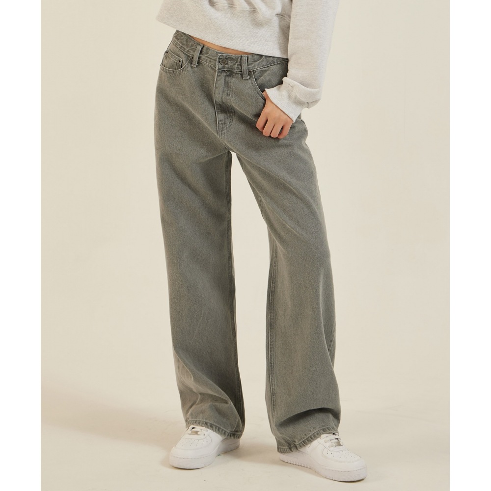 MILLIONCOR [9110]（夏生地ショートオプション）MCユニセックスワイドデニム（ダークグレー）