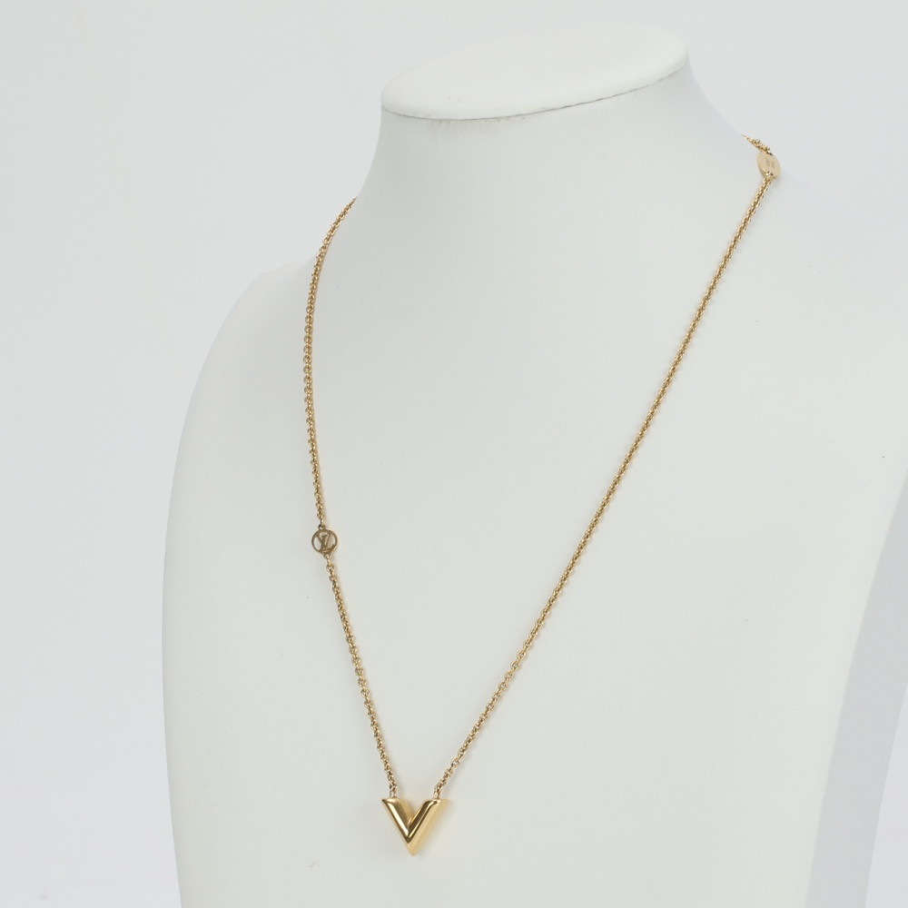 極美品 エセンシャル V ゴールド チェーン M00857 ネックレス レディース EEE BG2-10 中古