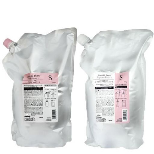 【セット】 ミルボン MILBON ジェミールフラン ヒートグロス シャンプー S + トリートメント S 2500G 【詰め替え用】 シャンプー トリートメントセット