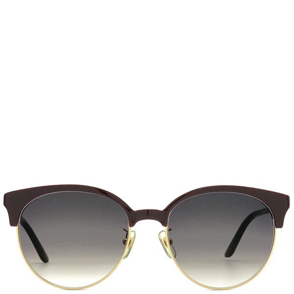 カルティエ Cartier サングラス エクセプション サングラス プラスチック ワインレッド ゴールド金具 セルフレーム グラデーション ボルドー CT0126SA 【ケース】【中古】