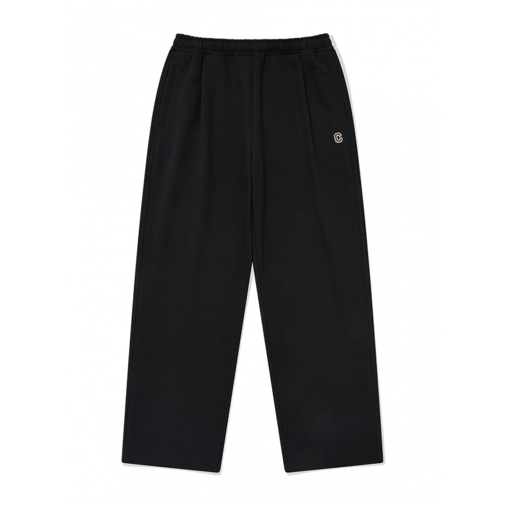 COVERNAT 24FW ワンタックセミワイドフィットスウェットパンツブラック